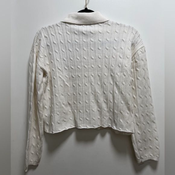 NWT RDI embroidered Ribbed teddy polo sweater XS Preppy City - Picture 3 of 7